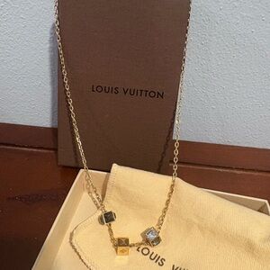 Louis Vuitton Gold and Silver Pendant Necklace